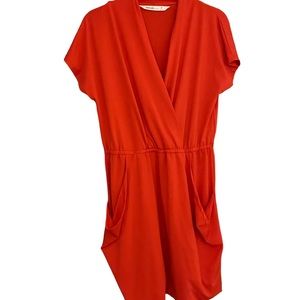 Kenzie coral casual/work dress with pockets